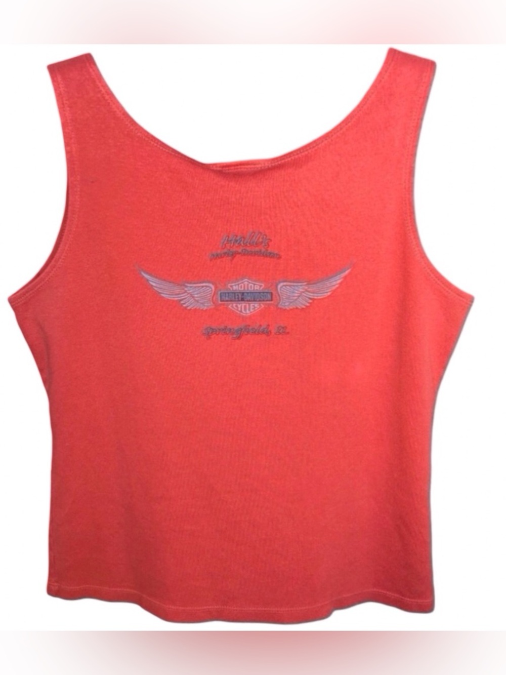 HARLEY-DAVIDSON | Rhinestone Eagle Tank Top | Orange | Size L - Picture 14 of 15